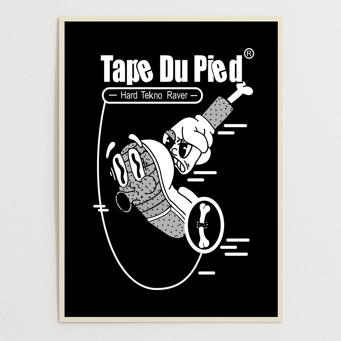 AFFICHE TAPE DU PIED